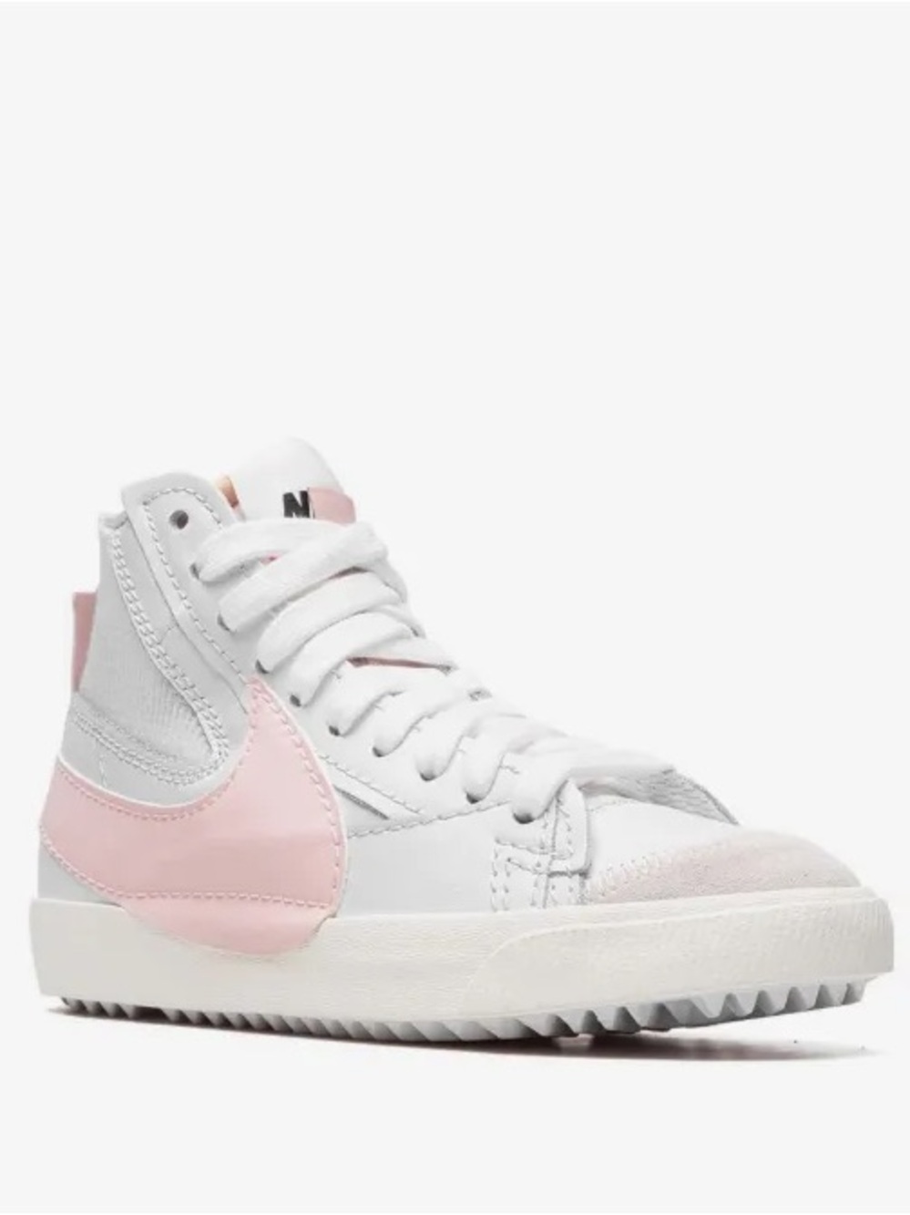 Nike Blazer Mid 77 White Baby Pink Jumbo Sneakers Sz 8.5 Skater Girly Gymrat